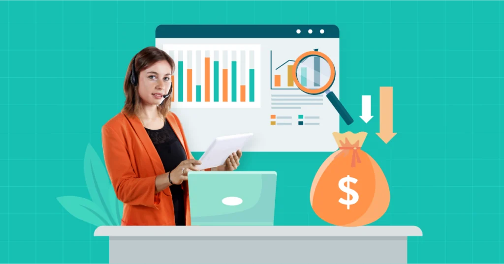 contact centre agent handling inbound customer service call